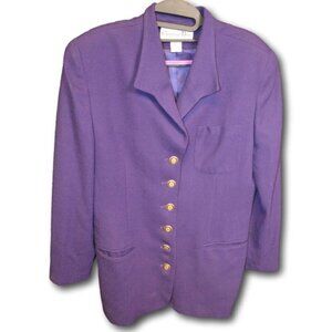 Vintage Christian Dior Purple Blazer - Elegant Women's Jacket Size: 10
